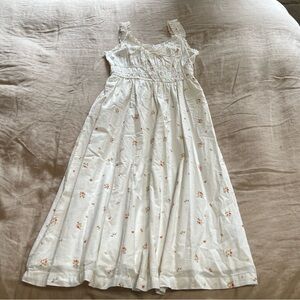 Old Navy White Dress with Floral Accents